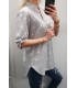 Marškinukų tipo pilka taškuota palaidinė + didesni dydžiai