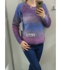Pereinančių spalvų patrumpintas megztinis