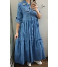 Laisva džinsinė maxi suknelė
