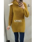 Pūkuotas ilgesnis megztinis
